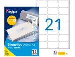 Apli kids 10041 - Étiquette adhésive apli agipa multi-usage 63.5x38.1mm toute imprimante coins arrondis boîte 2100 unités