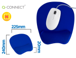 Q-Connect 155726 - Tapis souris q-connect repose-poignet ergonomique    mousse grand confort facilement nettoyable coloris bleu
