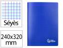 171140 - Cahier piqure liderpapel couverture pp 240x320mm 48p   seyes coloris bleu