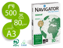 31218 - Papier navigator multifonction universal a3 80g blancheur 169 opacité 95 rigidité 120 qualité supérieure 500 feuilles