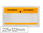 Q-Connect 156172 - Pochette porte-documents q-connect 225x122mm auto-adhesive transparente texte francais allemand boite 1000 unites