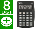 166939 - Calculatrice de poche liderpapel xf01 8 chiffres    avec pile 99x64x9 mm coloris  noir