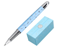 171487 - Roller belius collection1 aluminium encre noire coloris bleu ciel design relief       argente boite design