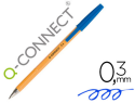 29195 - Stylo-bille q-connect écriture fine 0.3mm encre classique bille indéformable capuchon encre couleur bleu