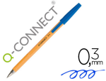 Q-Connect 29195 - Stylo-bille q-connect écriture fine 0.3mm encre classique bille indéformable capuchon encre couleur bleu