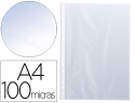 37693 - Pochette q-connect polypropylène lisse 10/100e eco perforée antistatique a4 210x297mm sachet 100 unités