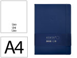 Antartik 171158 - Carnet fermeture elastique antartik notes couverture rigide a4 papier uni ivoire 100 feuilles 80gr fsc bleu marine