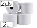 62094 - Essuie-mains coldis 2 plis 24x21cm ouate blanche écolabel contact alimentaire sans traitement chloré bobine lot de 2u