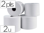 COLDIS 62094 - Essuie-mains coldis 2 plis 24x21cm ouate blanche écolabel contact alimentaire sans traitement chloré bobine lot de 2u