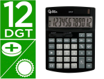 Liderpapel 166965 - Calculatrice de bureau liderpapel xf27 12 chiffres   taxes solaire et piles        coloris noir 155x115x25 mm