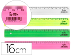 Liderpapel 171524 - Regle liderpapel plastique 16 cm coloris assortis pot 100   unites