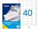 10046 - Étiquette adhésive apli agipa multi-usage 48.5x25.4mm toute imprimante boîte 4000 unités