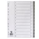170377 - Intercalaire q-connect numerique 1-12 plastique 12   positions a4 indice           multiperfore