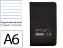 171156 - Carnet fermeture elastique antartik notes couverture     rigide a6 ligne 100 feuilles  80gr fsc coloris noir