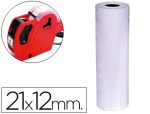 Q-Connect 936091 - Étiquette adhésive q-connect pour étiqueteuse 1 ligne 8 chiffres format 21x12mm coloris blanc rouleau 1000 unités