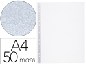 25716 - Pochette q-connect polypropylène grainé 5/100e eco perforée antistatique a4 210x297mm sachet 10 unités