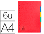 Q-Connect 34616 - Intercalaire q-connect carte lustrée 225g 6 positions a4 210x297mm
