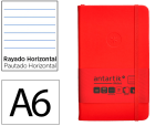 Antartik 171170 - Carnet fermeture elastique antartik notes couverture     rigide a6 ligne 100 feuilles  80gr fsc coloris rouge