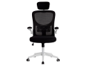 159357 - Fauteuil ergonomique q-connect palermo maille base nylon hauteur max 1300mm largeur 630mm prof 680mm noir et blanc