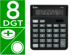 Liderpapel 166954 - Calculatrice de bureau liderpapel xf16 8 chiffres    solaire et piles 127x105x24   mm coloris noir