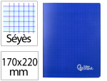 Liderpapel 171128 - Cahier piqure liderpapel couverture pp 170x220mm 96p   seyes coloris bleu