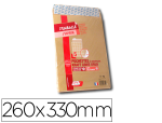 Sans marque 28913 - Pochette kraft armé 120g adhésive économique 24 260x330mm soufflets latéraux 30mm paquet 5 unités
