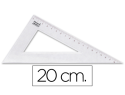 920433 - Équerre liderpapel 60 degrés 20cm biseautée graduée échelle millimètres transparente économique