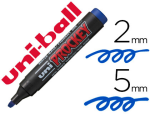 Uni-Ball 12806 - Marqueur uniball uni prockey permanent pointe biseautée encre inaltérable inodore corps plastique couleur bleu