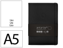 171153 - Carnet fermeture elastique antartik notes couverture rigide a5 papier uni ivoire 100 feuilles 80gr fsc coloris noir