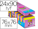 Post-it L/24 BLOC DT 3 OFF 76x76 ASS BP882