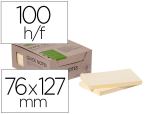 Q-Connect 162240 - Bloc notes q-connect quick notes 76x127mm 100f adhesives repositionables coloris jaune pack 12 unites