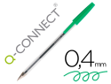 17813 - Stylo-bille q-connect écriture moyenne 0.7mm encre classique bille indéformable capuchon couleur encre vert