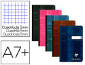 22015 - Carnet broché clairefontaine papier vélin velouté couverture pelliculée lavable souple 9x14cm 192 pages 90g 5x5mm