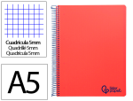 Liderpapel 9241 - Cahier spirale liderpapel a5 micro wonder 240 pages 90g    5x5mm 6 trous 5 bandes        couleurs rouge