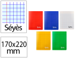 Liderpapel 171127 - Cahier piqure liderpapel couverture pp 170x220mm 96p   seyes coloris assortis lot 10 unites