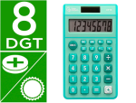 Liderpapel 166951 - Calculatrice de poche liderpapel xf13 8 chiffres    solaire et piles 115x65x8 mm  coloris vert