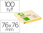 Q-Connect 10835 - Bloc-notes q-connect quick notes 76x76mm 1 bloc 100f repositionnables coloris jaune