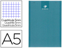 25771 - Bloc bureau conquerant sept éco agrafé en tête couverture semi envelopante rainurée a5 148x210mm 100f 56g 5x5 bleu