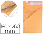 Q-Connect 926013 - Pochette bulles d'air q-connect 180x260mm 82g kraft matelasse rabat droit         auto-adhesive sans fenetre