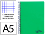 Liderpapel 9172838 - Cahier spirale liderpapel a5 micro wonder 240 pages 90g    5x5mm 6 trous 5 bandes        couleurs vert