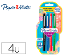 Paper Mate 169083 - Feutre ecriture paper mate flair original  pointe        moyenne 0,7mm encres          assorties estandar blister 4