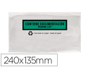 170306 - Pochette porte-documents q-connect 240x135mm auto-adhesive en papier texte espagnol anglais boite 100 unites
