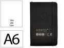 171155 - Carnet fermeture elastique antartik notes couverture rigide a6 papier uni ivoire 100 feuilles 80gr fsc coloris noir