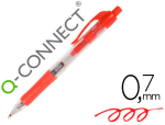 Q-Connect 29193 - Stylo-bille q-connect rétractable écriture moyenne 0.7mm encre classique clip grip préhension couleur encre rouge
