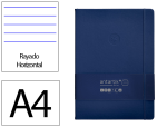 Antartik 171159 - Carnet fermeture elastique antartik notes couverture     rigide a4 ligne 100 feuilles  80gr fsc coloris bleu marine