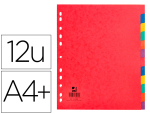 Q-Connect 38492 - Intercalaire q-connect carte lustrée 225g 12 positions a4+ 212x310mm