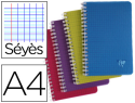 13585 - Cahier clairefontaine linicolor intensive reliure intégrale a4 21x29,7cm 100 pages 90g réglure séyès coloris assortis
