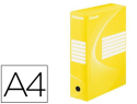 38876 - Boîte archives esselte vivida carton ondulé recyclable a4 2 50x80x352mm parois doubles dos100mm livré plat coloris jaune