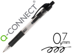 Q-Connect 29192 - Stylo-bille q-connect rétractable écriture moyenne 0.7mm encre classique clip grip préhension couleur encre noire