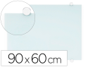156184 - Tableau verre q-connect magnetique 90x60cm inclus 2   aimants 1 marqueur effacable  1 brosse kit fixation kf11313